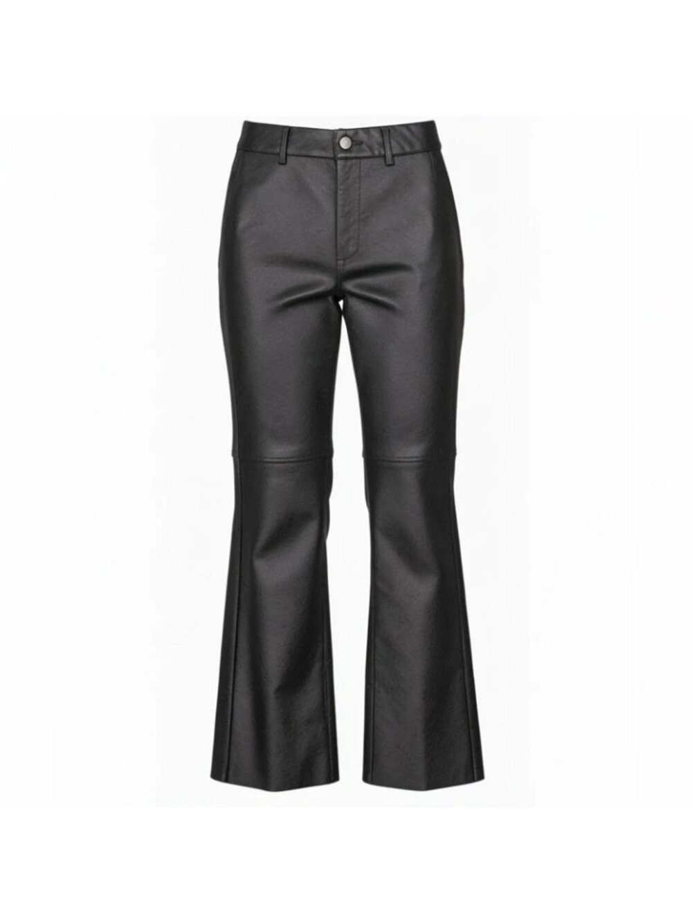 Princess Polly Black Faux Leather Flare Pants Size 4 NWT